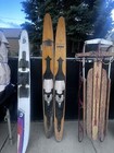 Vintage Mid-century Sea King Wooden Water Skis -  Classic Cherry Ash Rare