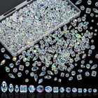 Crystal Beads  800 Pcs Crystal Glass Beads Bulk  Clear Crystal Beads For Jewelry