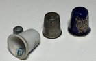 Lot Of 4 Vintage Mixed Thimbles One Is A Child   s One Made In Japan