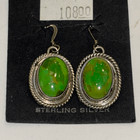 New Vintage Signed T  Skeets Native American Sterling Silver Turquoise Dangle Dr