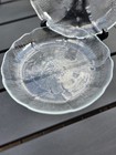 Rare Vintage Set Of 6 Arcoroc France Fleur Clear Pressed Glass Plates 8  Euc 