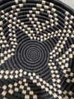 Hand Woven African Baskets Wall Hanging Lot Of 2 Blacknavy And White Hand Coiled