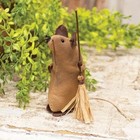 New Cottagecore Primitive Kitchen Mouse With Broom Figurine Doll Figure 5 
