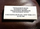 The Rainbow Room  Rockefeller Center  New York City  Full Unstruck Matchbox