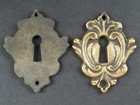 2 Rare Antique Style French Eschutcheons Key Hole Covers 2 1 4  Jewelry Part  e9