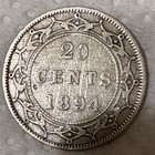 1894 Newfoundland Silver 20c Coin Queen Victoria Circulated Uncertified