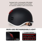 Adjustable Bike Helmet For Adults With Usb Rechargeable Light - Safety Certified