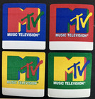 Set Of 4 Vintage Mtv Promotional Stickers Passes