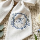 Embroidered Custom Floral Wreath Sash  Personalized Monogrammed Prom Sash Bridal