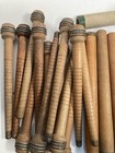 Wood Spools Bobbins Wooden Industrial 3 -9 5  Vintage Quills Mix Lot-30 