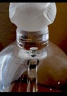 Lalique France Crystal Table Bell  With Frosted Finch 5    Tall Signed