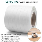 Packaging Strapping  Polyester Strapping  Woven Cord Strapping Roll 328  X 3    