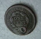 1851 Braided Hair Large Cent Copper Coin Philadelphia Mint Free Shipping