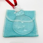 Tiffany Crystal Glass Snowman Christmas Tree Holiday Ornament
