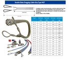 Wire   Cable Mesh Pulling Grip Double Head Cable Pulls Suitable For Light Heavy