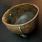 Antique Burlwood Bowl Primitive Native American Hand-made Tribal Folk Art