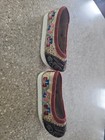 Red Silk Vintage Chinese Children s Shoes Early 1900s Handmade Antique Pair