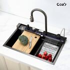 33  30   Multifunctional Workstation Overmount Kitchen Sink Faucet Combo