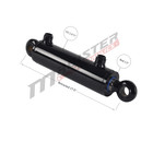 Hydraulic Cylinder Welded Double Acting 2 5  Bore 10  Stroke Swivel Ball eye