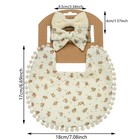 Muslin Cotton Baby Boys Girls Bibs Double Side Flower Rainbow Print Saliva Towel
