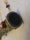 Metal Prayer Scroll Secret Note Holder Case W  Bead Chain Vtg Antique Flower