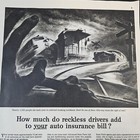 1953 State Farm Insurance Companies Vintage Print Ad Spooky Scene Bloomington Il