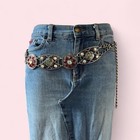 Reworked Vintage Denim Maxi Skirt     