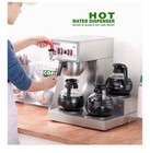 12 Cup Commercial Drip Coffee Maker Brewer 3 Glass Carafes   Hot Water Dispenser