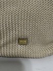  Sak Vintage Beige Crochet Knit Baguette Shoulder Bag  Adjustable Strap 