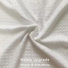 Miye Pleated Waffle Weave Bed Skirt  Tailored Dust Ruffle 18 Inch Drop Easy    