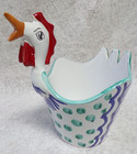 Vintage Chicken Flower Pot Vase Figurine Ceramic Rooster Hen Art Made In Italy