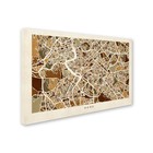 Rome Italy Street Map By Michael Tompsett  12x19-inch