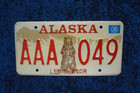 1976 Alaska - 49th State - Legislator License Plate Low Digit   Aaa - 049