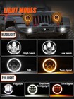 Led Drl Headlights Fog Light Black Combo For Jeep Renegade 2015-2023