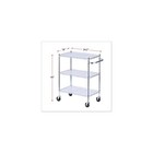Alera Sw333018sr 600 Lbs  Capacity 3-shelf Wire Cart With Liners - Silver New