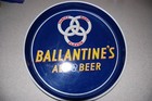 Vintage Ballantine   s Ale   Beer Blue Round Metal Serving Tray 12 Inch