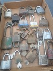 40  Vintage Padlocks Lot Yale Corbin Master 20  W  Keys 20  No Keys Brass Steel