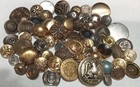 Mixed Lot Of 60 Metal Vintage Buttons