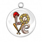 Love Sports Charms Glass Cabochon     Handmade  9 Styles  Jewelry   Crafts