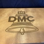 Vintage Dmc Thread Floss Wooden 3 Drawer Cabinet Storage Box Bell Logo France