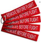 5pcs Aviation Remove Before Flight Keychain     Double Sided Embroidered Jet Tag