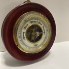 Vintage Atco Germany Mahogany Cased Beveled Glass Barometer