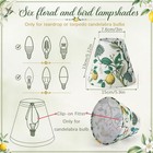 Set Of 6 Clip-on Mini Chandelier Lamp Shades  Blue Bird And Lemon Tree Style    