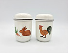 Villeroy Boch Naif Design Country Farm Rabbit Rooster Duck Salt   Pepper Shakers