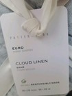 2 Pottery Barn Cloud Linen Quilted Euro Shams Chambray 8023253 