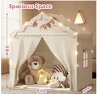 Play Tent For Kids  2 In 1 Toddler Tent With Padded Mat And Light  Large Play   