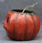 Vintage Halloween Paper Mache Jack-o-lantern Frowning Pumpkin Lantern
