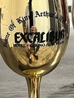 Vintage Excalibur Las Vegas Gold Hurricane Cocktail Glasses    10  Pair 
