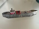 Vintage 1950s Tin Ship Folk Art  Boat Freighter 18     W Flo-master Ink   Squirrel