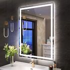 28x36in Led Lighted Bath livingroom Mirror Bluetooth Plug In Wall Vanity Mirror